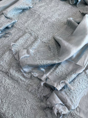 Powder blue Suit Set with Lucknowi Handwork in Pure Tussar Silk