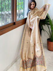 Handpainted Madhubani Dupatta in Pure Chanderi Silk