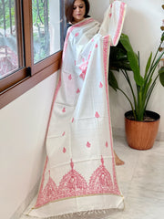 Handpainted Madhubani Dupatta in Pure Chanderi Silk