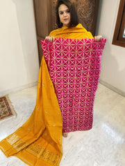 Pink Designer Handwoven Kadwa Banarasi Suit Set in Pure Silk
