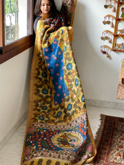Handpainted Kalamkari Dupatta in Chanderi Silk