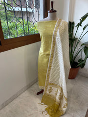 Lemon Yellow Handwoven Suit Sets in Pure Cotton