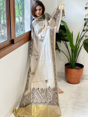 Handpainted Madhubani Dupatta in Pure Chanderi Silk