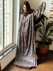 Handblock Printed Ajrakh Dupatta