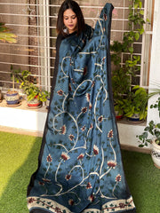 Handsketched & Handpainted Dupatta in Modal Silk