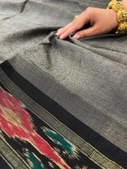 Handpainted Kalamkari Saree in Pure Vidharbha Tussar Silk