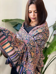 Green Woven Kaani Jaal Pashmina Shawl