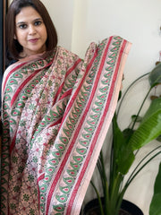 Skin Handmade Nakshi Kantha Dupatta in Pure Silk