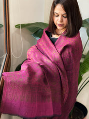 Wine Pashmina Shawl with Zari