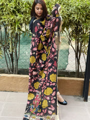 Handpainted Kalamkari Dupatta in Chanderi Silk