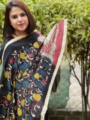 Handpainted Kalamkari Dupatta in Chanderi Silk