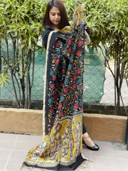 Handpainted Kalamkari Dupatta in Chanderi Silk
