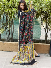 Handpainted Kalamkari Dupatta in Chanderi Silk