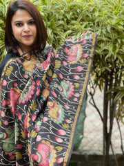 Handpainted Kalamkari Dupatta in Chanderi Silk