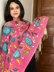 Handpainted Kalamkari Dupatta in Chennuri Silk