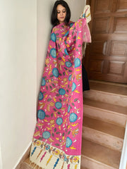 Handpainted Kalamkari Dupatta in Chennuri Silk