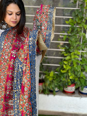 Pure Silk Dupatta with Beads, Sequin, Real Mirror Pasting Handwork