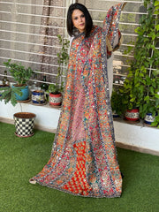 Pure Silk Dupatta with Beads, Sequin, Real Mirror Pasting Handwork