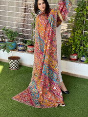 Pure Silk Dupatta with Beads, Sequin, Real Mirror Pasting Handwork