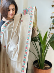 Handpainted Madhubani Dupatta in Pure Chanderi Silk