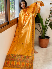 Handpainted Madhubani Dupatta in Pure Chanderi Silk