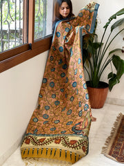 Handpainted Kalamkari Dupatta in Chanderi Silk