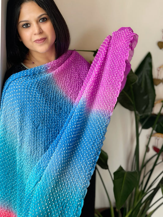 Rai Bandhej Dupatta in Pure Georgette