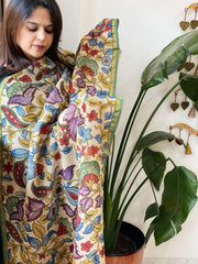 Handpainted Kalamkari Dupatta in Chanderi Silk