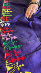 Purple Handmade Lambani Saree in Bangalore Silk