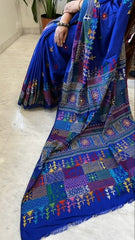 Blue Handmade Lambani Saree in Bangalore Silk