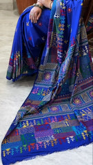 Blue Handmade Lambani Saree in Bangalore Silk