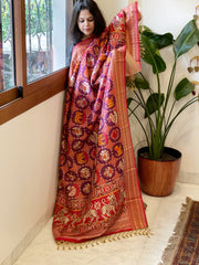 Purple Printed Patola Dupatta in Fine Art Silk