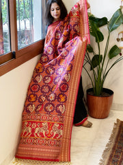 Purple Printed Patola Dupatta in Fine Art Silk