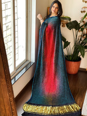 Black Rai Bandhej Saree in Pure Gajji Silk