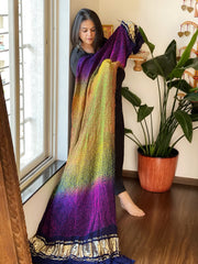 Rai Bandhej Dupatta in Pure Gajji Silk