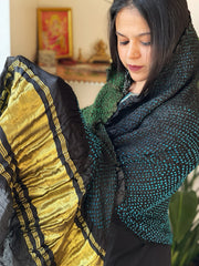 Rai Bandhej Dupatta in Pure Gajji Silk