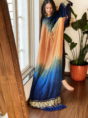 Rai Bandhej Dupatta in Pure Gajji Silk