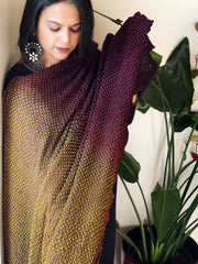 Rai Bandhej Dupatta in Pure Gajji Silk