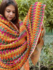 Handmade Phulkari Dupatta in Cotton