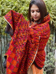 Handmade Phulkari Dupatta in Cotton