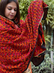 Handmade Phulkari Dupatta in Cotton