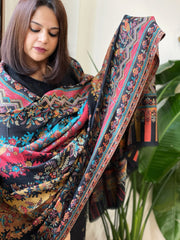 Black Woven Kaani Jaal Pashmina Shawl