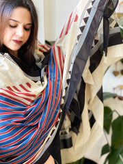 Handblock printed dupatta in Mul Cotton