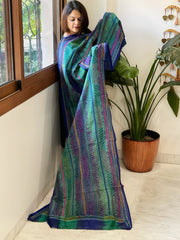 Blue Handmade Kantha Dupatta in Silk