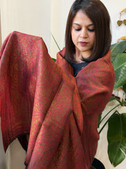 Maroon Pashmina Shawl with Zari