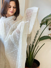 Handwoven Chanderi Dupatta with Self Design