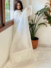 Handwoven Chanderi Dupatta with Self Design