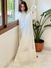 Handwoven Chanderi Dupatta with Self Design