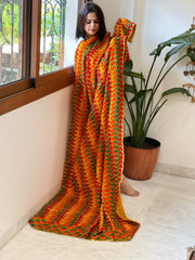 Handmade Bagh Phulkari Dupatta in Crepe