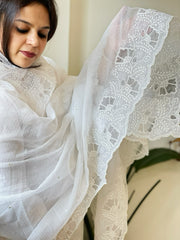Kota Cotton Dupatta with Cut Work